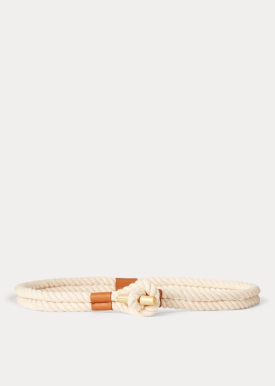 Women's Ralph Lauren Medium Cotton Rope Belt | 027584HCU